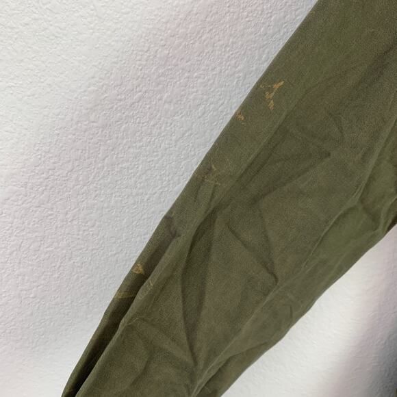 Express Green Military Look Patches Long Sleeve Button Up Shirt Medium - Picture 3 of 9